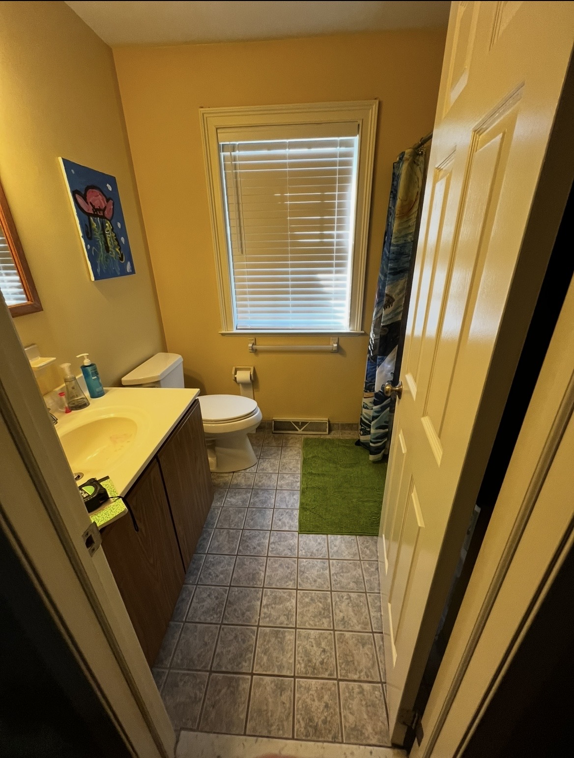 Bathroom remodel progress photo by KesRemodel showing demolition or mid-project transition work