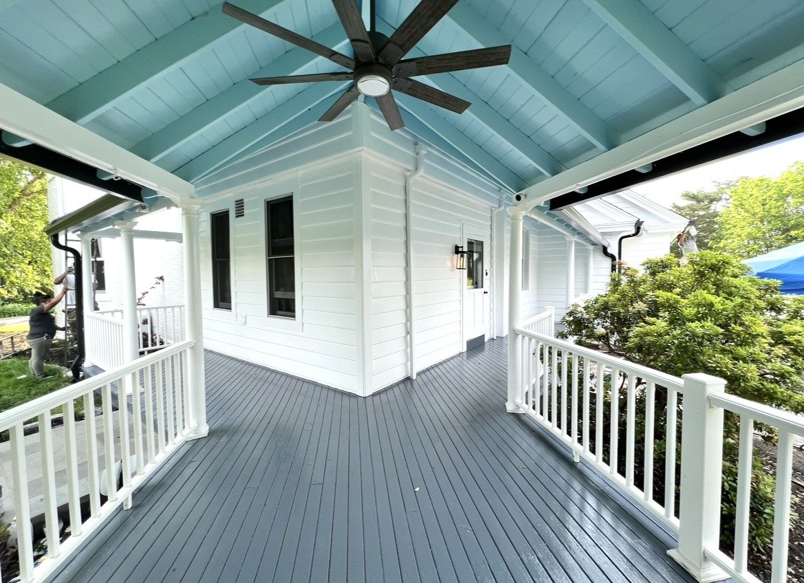 Cabinet and trim painting detail work