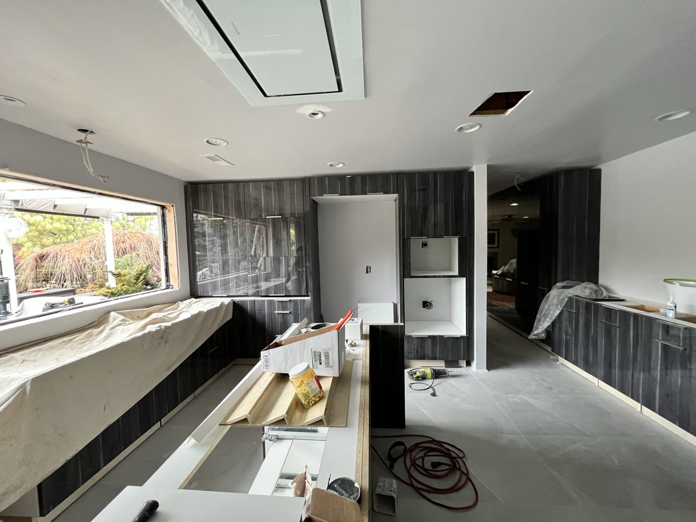 Kitchen layout flooring and flow improvements