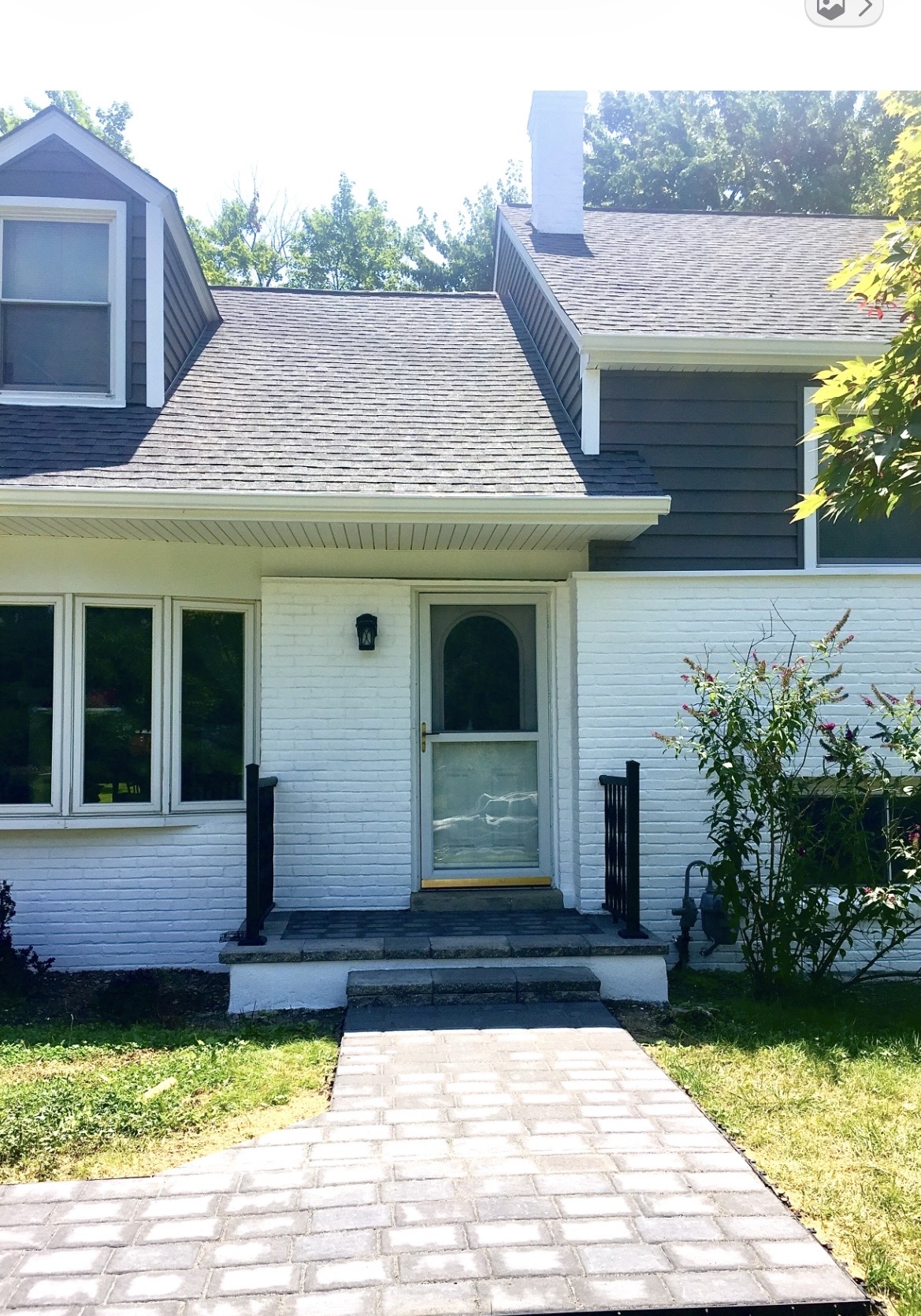 Front paver walkway masonry project completed by KesRemodel for a real client home